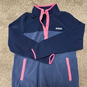Columbia Dark Blue and Pink Fleece pull over